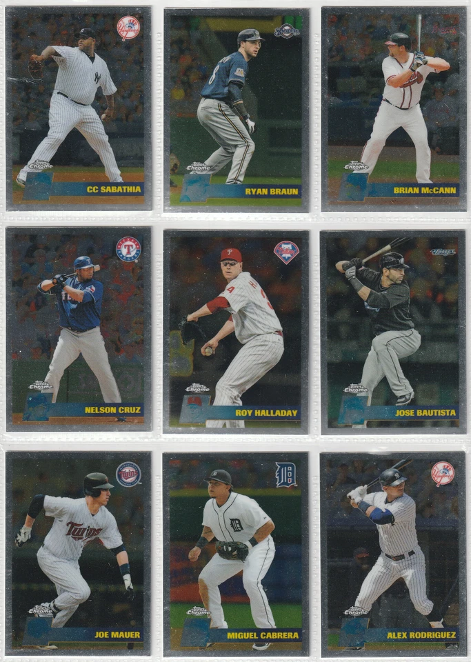 2011 TOPPS CHROME VINTAGE REFRACTOR UPICK PUJOLS ICHIRO ORTIZ POSEY UTLEY - Image 3 of 4