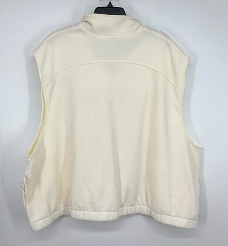 Old Navy Vest Womens Plus 4X Fleece Full Zip Front Sleeveless Ivory SOFT NWT - Picture 8 of 11
