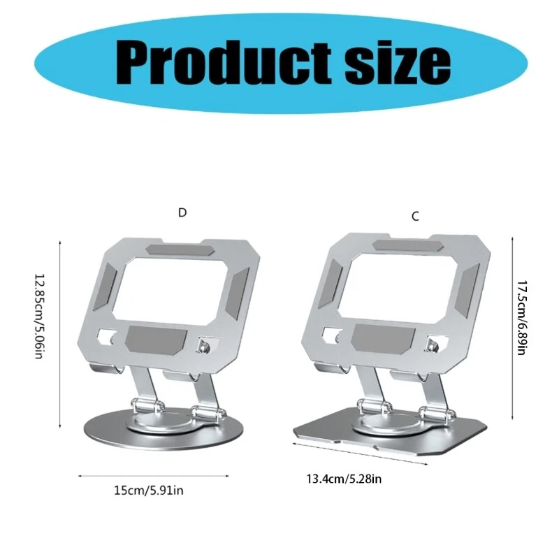 Adjustable Ergonomic Foldable Metal Laptop Stand with Height Risers