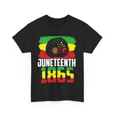 June 19th 1865 T-Shirt, Juneteenth Afro Natural Hair Women Girls Shirt