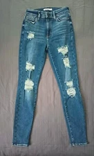 Pacsun High Rise Jegging Women's Size 24x29 Blue Medium Wash Stretch Distressed