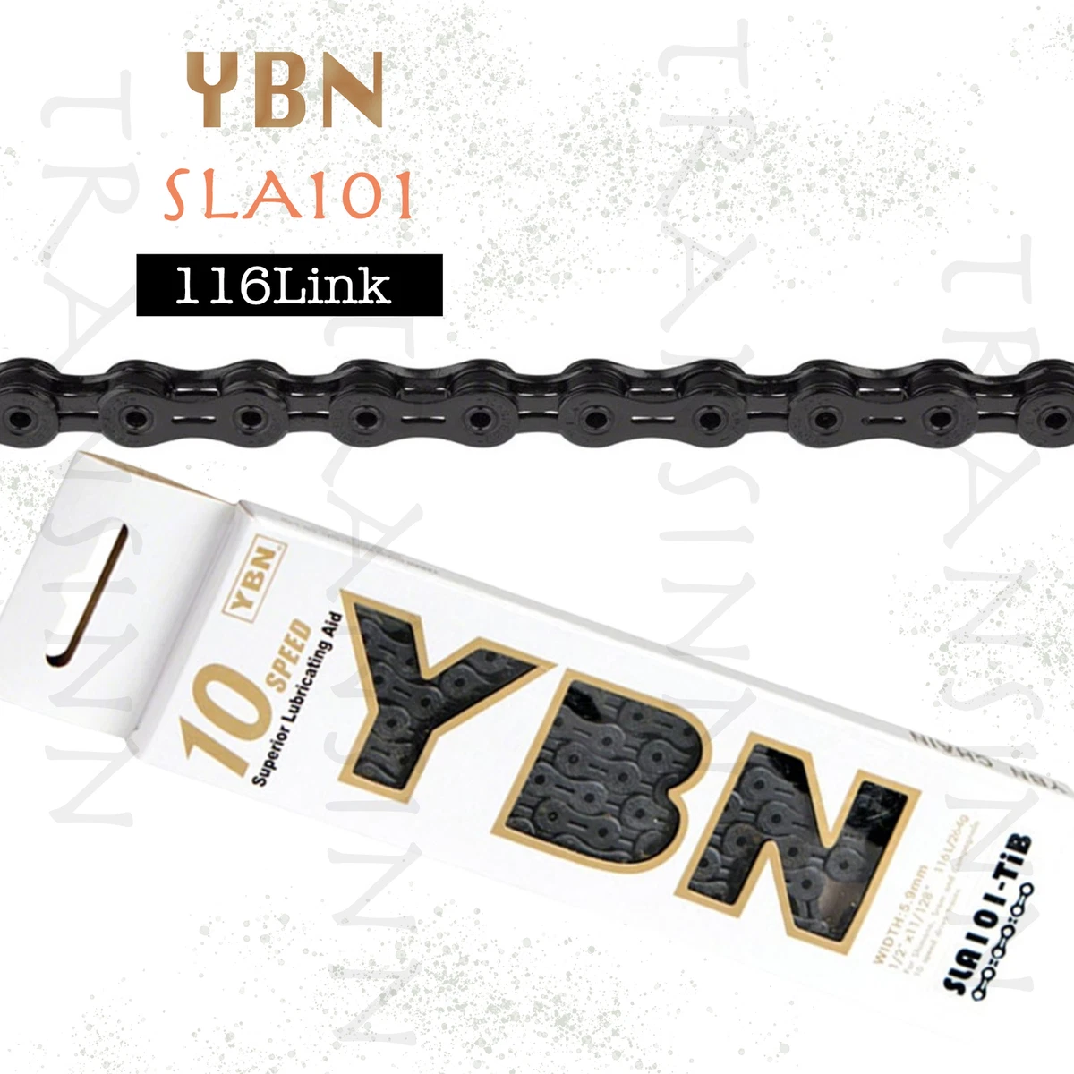 YBN SLA101 TIB Ti N 10 Speed Chain 116 Link Black NIB NEW eBay