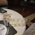 Vintage - 5-Coca Cola Mini Clear Acrylic Beverage Glasses 2" DOLL SIZE