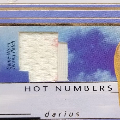 2002-03 Fleer Flair DARIUS MILES Hot Numbers Game Worn Jersey 2 Color /100 HN-DM - Image 3 of 4