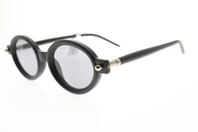 New Urban Outfitters Black Matte Oval Sunglasses Silver  display picture 2