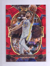 2022-23 Select Stephen Curry Red Cracked Ice Prizm Concourse #27 Warriors