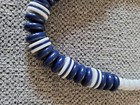 Beautiful Vintage Beaded Necklace Navy Blue & White Beads Nautical Boat Look!! — photo 6