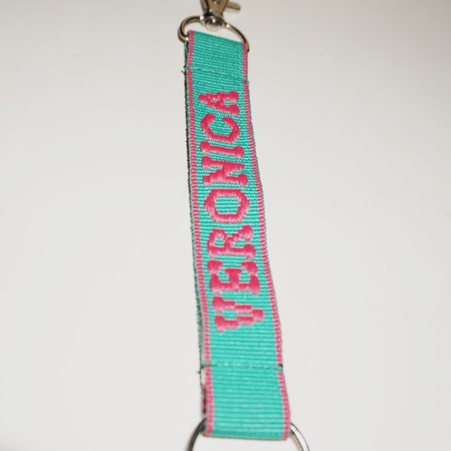 Key Chain Embroidered Lanyard Ring Clasp Choose Name or Fun Phrase 6" Colorful - 第 184/205 張圖片