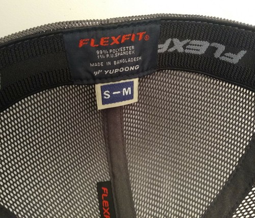Gorra de pelota de malla ajustada Flexfit para construcción de gatos talla S-M gris ~NUEVA~ - Imagen 5 de 5