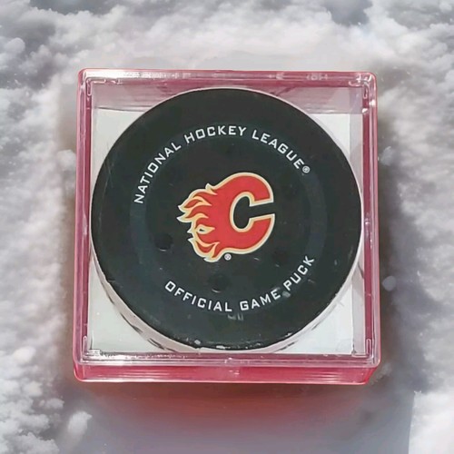 2022 MIKE HOFFMAN 199° CARRIERA GOAL PUCK TRACKER GIOCO PUCK MONTREAL VS CALGARY - Foto 7 di 15