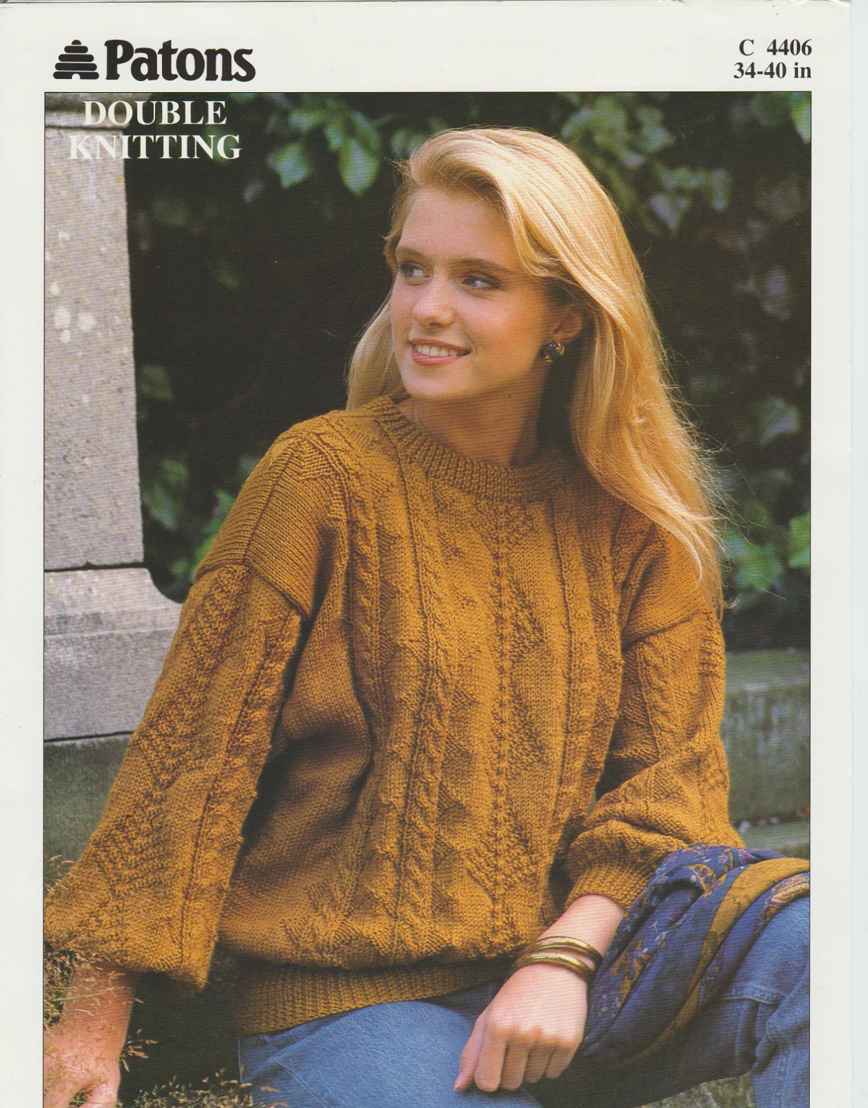 4406 Patons Knitting Pattern Original Paper Leaflet DK Sweater