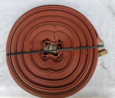 APACHE WATER DISCHARGE HOSE 1-1/2" x 100' BROWN MEDIUM DUTY PVC LAYFLAT PIN LUG