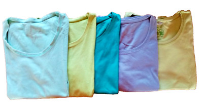 LAURA T. CLASSIC, 5 T-Shirts, mehrfarbig, Gr. 46, Jersey, Kurzarm