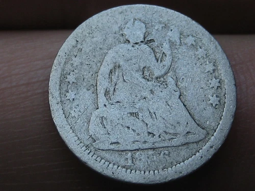 1856 P Seated Liberty Half Dime- Philadelphia, About Good Details