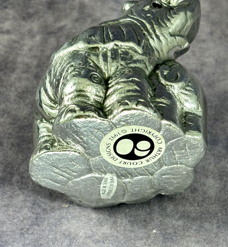 Vintage Arthur Court Elephants Paperweight - 1992 Mother & Baby - Picture 6 of 8