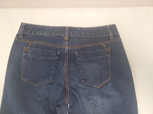 Mossimo Curvy Fit Boot Cut Jeans Women's 8L Regular Blue Low Rise Dark Wash - Picture 9 of 11