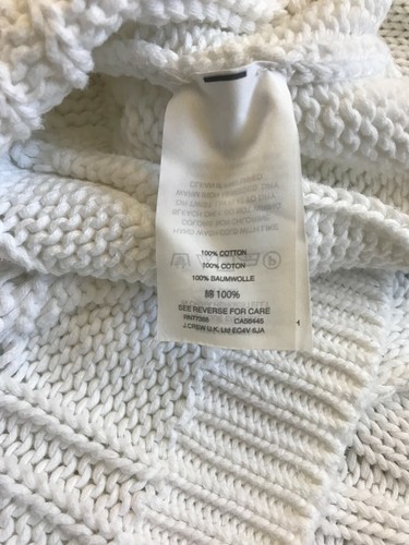 J Crew Womens XXS Sweater Pullover Cable Knit 100% Cotton White - Picture 4 of 7