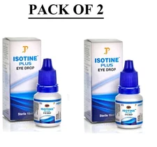 Isotine Plus Eye Drop Pure Herbal and 100%Genuine Eye Drops - (10ml)(Pack of 2) 
