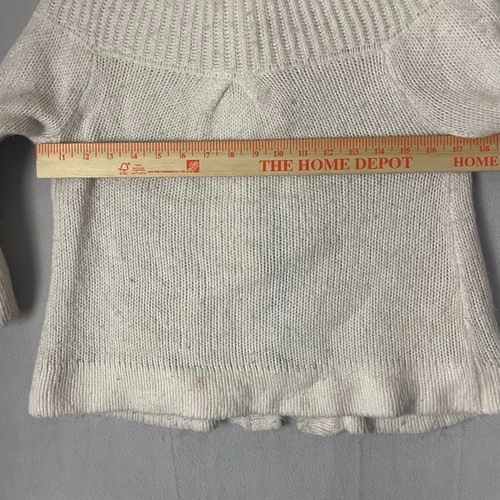 Cardigan donna Forever maglione tre bottoni manica lunga bianco taglia media - Foto 16 di 17