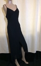 Black Beaded Cocktail Evening  Dress Size 12