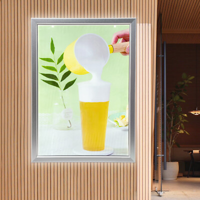 24''x33'' LED Backlit Movie Poster Wall Mount Art Picture Frame Light Box Dispaly