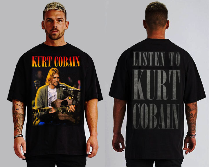 NIRVANA KURT COBAIN GRUNGE FRONT AND BACK PRINT HARD ROCK | eBay