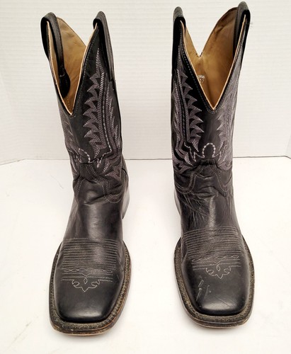 JB DILLON RESERVE Herren Stiefel 9 B Cowboy Western Leder Schwarz Eckige Zehe - Bild 2 von 15