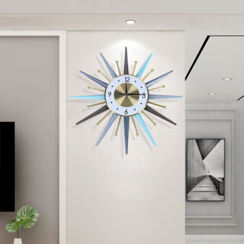 Simple Nordic Vintage Style Mid Century Starburst Wall Clock Wall Watch Decor