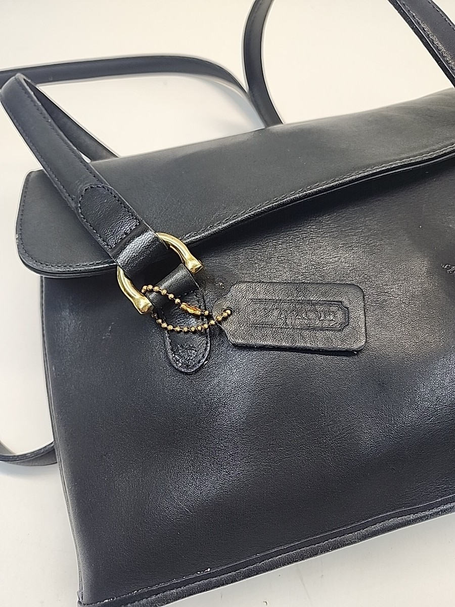 Vintage Coach Leather Pocketbook Equestrian Flap Shopper Bag Vintage Coach Leather Pocketbook Equestrian Flap Shopper Bag