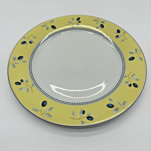 ROYAL DOULTON Blueberry 3 Piece Set Dinner & Salad Dessert Plate Bowl Yellow NEW - Picture 3 of 24