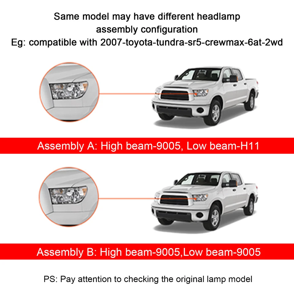 Para GMC Envoy 2002-2009 Faro LED Alto Bajo + Luces Antiniebla Combo 6000K Bombillas 6x Foto 2 de 4