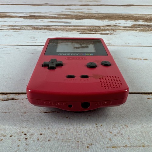 Nintendo Game Boy Color CGB-001 Berry Red Broken Battery Cover Used Tested - Picture 3 of 7