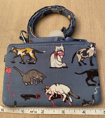 Vera Bradley Cordón y Cremallera ID Cat’s Meow Design Nuevo Con Etiquetas - Imagen 6 de 7