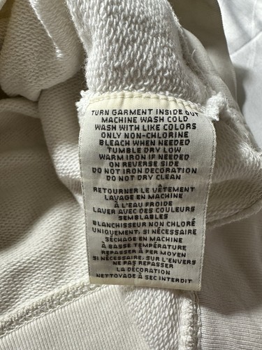 Denim & Supply Hoodie Ralph Lauren Size Large White Blue Colorblock Raglan - Picture 13 of 16