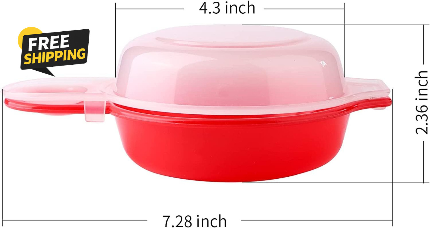 2Pcs-Microwave Egg Cooker,Microwave Egg Maker,1 Minute Fast Egg Hamburg Omelet