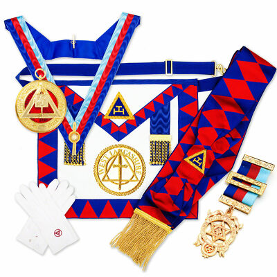 Full Regalia Pack Royal Arch Chapter Provincial Lammfell Schürze/Abzeichen, Schärpe RA