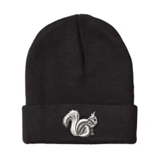 Beanies for Men Squirrel A Embroidery Winter Hats Women Acrylic Skull Cap 1 Size