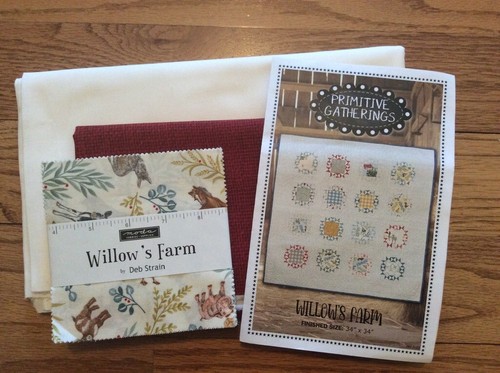 Moda Primitive Gatherings Willow Farm Quilt Fabric & Pattern Kit Deb Strain