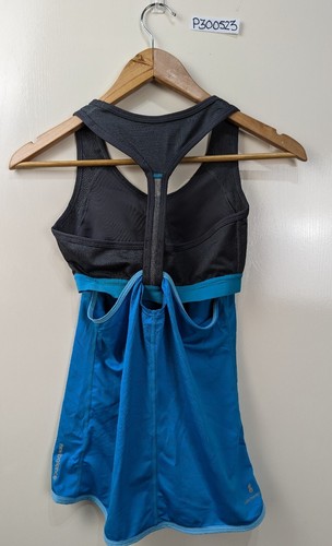 New Balance NB Blue Grey Built In Crop Top Tank Women's Activewear Size XS - Picture 4 of 9
