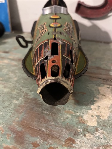 Ancien jouet original Marx Buck Rogers Rocket Police Patrol années 40 litho étain - Photo 12 sur 16