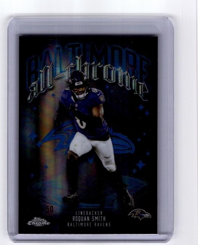2025 Topps Chrome Roquan Smith Blue Refractor (RAW)
