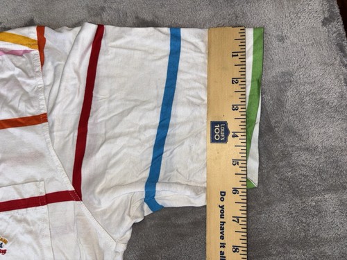 Paul & Shark Yachting Golf Polo Shirt Mens L White Multicolor Stripe Made Italy - Picture 16 of 23