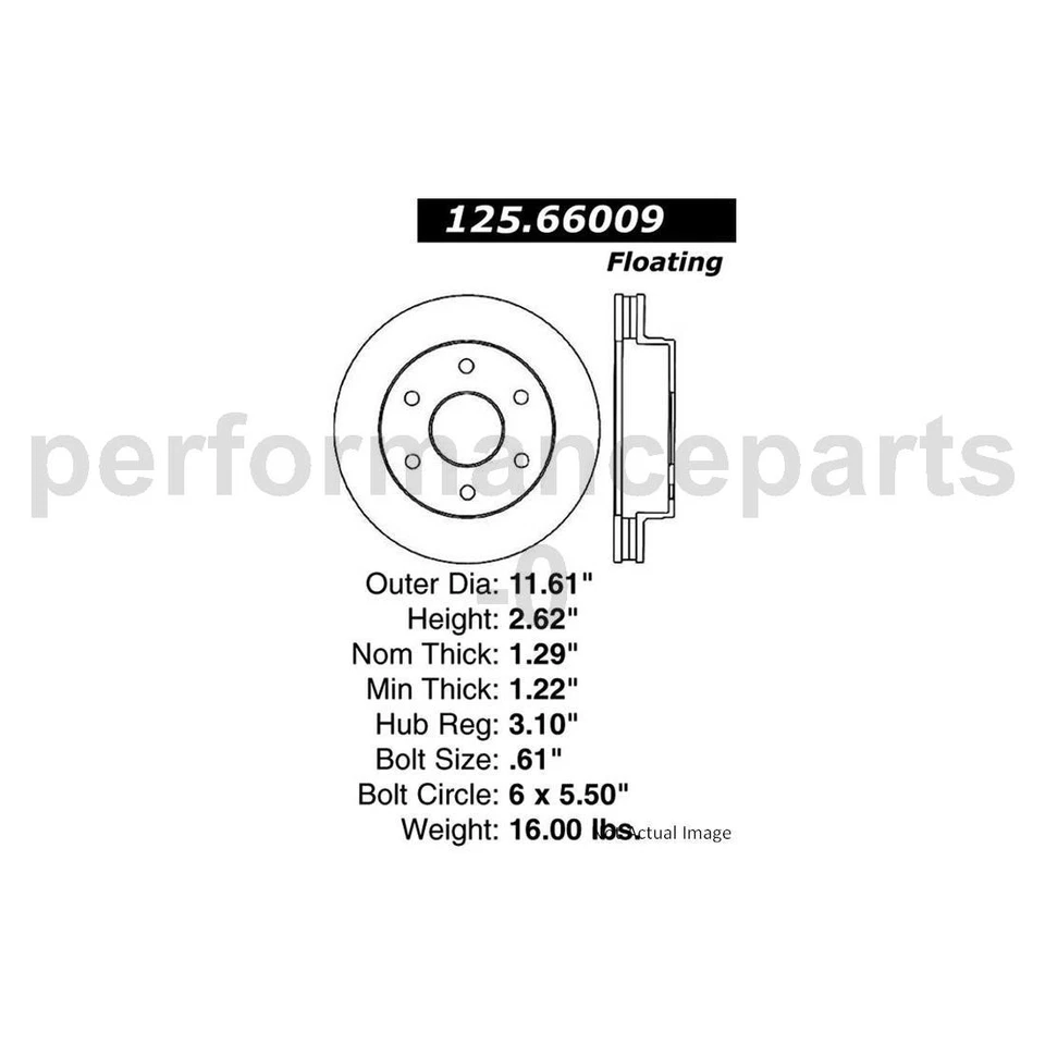 Front Disc Brake Pad Set Disc Brake Rotor for Chevrolet K1500 1988-1991 - Image 3 of 4