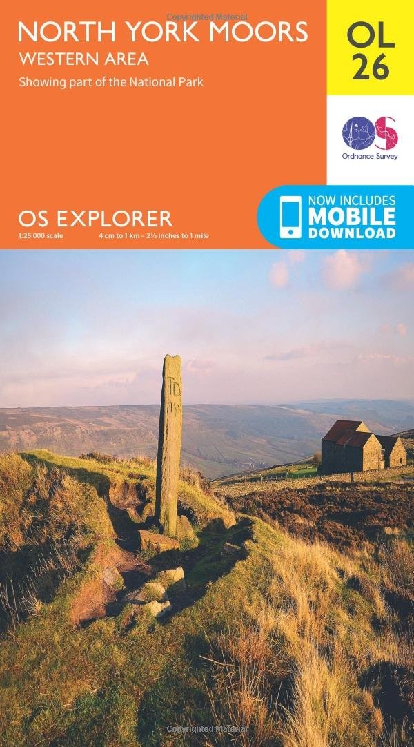 North York Moors Map | Western Area | Ordnance Survey | OS Explorer OL26...
