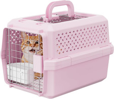 Pets Small Hard-Sided Dog Carrier:Portable Pet Travel Crate for Dogs Cats - Ve