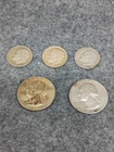 Lot of 2 Quarters  3 Dimes  Silver , US Coins