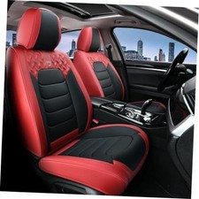 Car Seat Covers, Leather Seat Covers, Front Seat Covers Frontpair Red Black