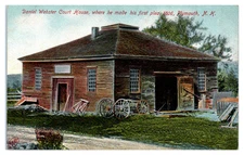 Postcard: Daniel Webster Court House, where he made his first plea, 18