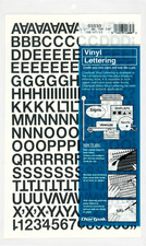 Self-Adhesive Vinyl Capital Letters and Numbers, 1/2 Inches High, Black, 201 per