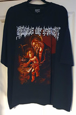 Cradle of Filth Black Graphic Band T-Shirt Metal Clothing Size XL/XXL